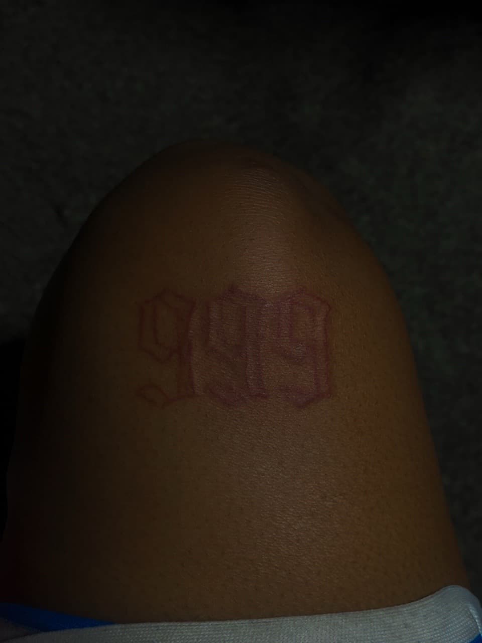Lettering + Script numbers tattoo on Knee by JayInkzTattoos on TattMe