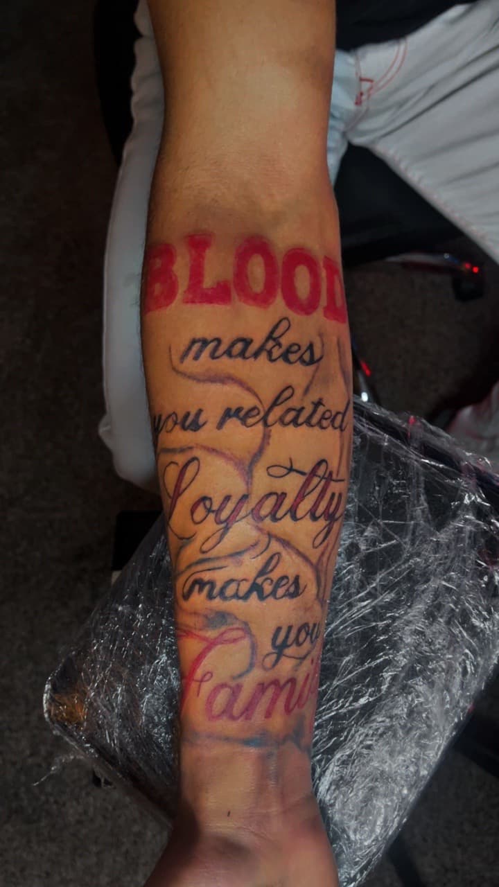 Lettering + Script words tattoo on Forearm by JayInkzTattoos on TattMe