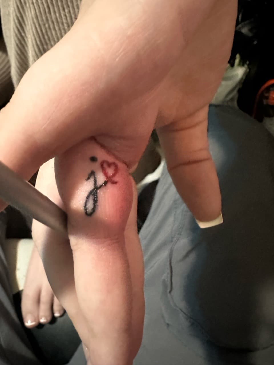 Lettering + Script letter tattoo on Fingers by TattsByBoogzz on TattMe
