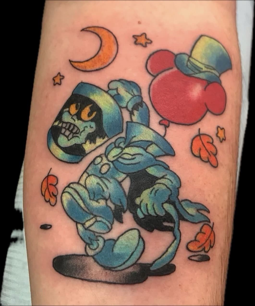 New School + Color zombie tattoo on Forearm by Carmela_Bella on TattMe