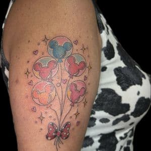 Color + Pop Culture balloons tattoo on Upper Arm by Carmela_Bella on TattMe