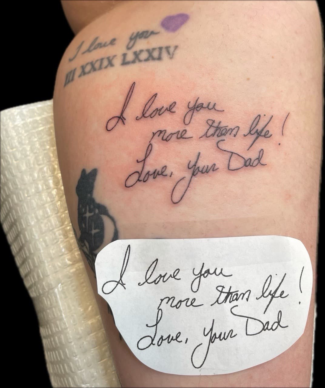 Lettering + Script handwriting tattoo on Forearm by Carmela_Bella on TattMe