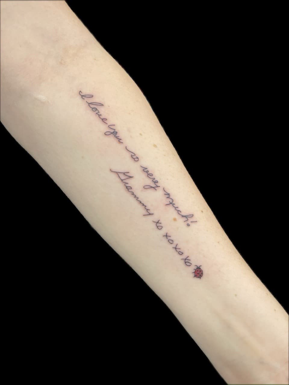 Lettering + Script quote tattoo on Forearm by Carmela_Bella on TattMe