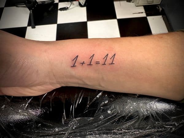 Fine Line + Lettering numbers tattoo on Wrist by Jr on TattMe