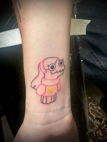Cartoon + Color cartoon character tattoo on Forearm by Jr on TattMe