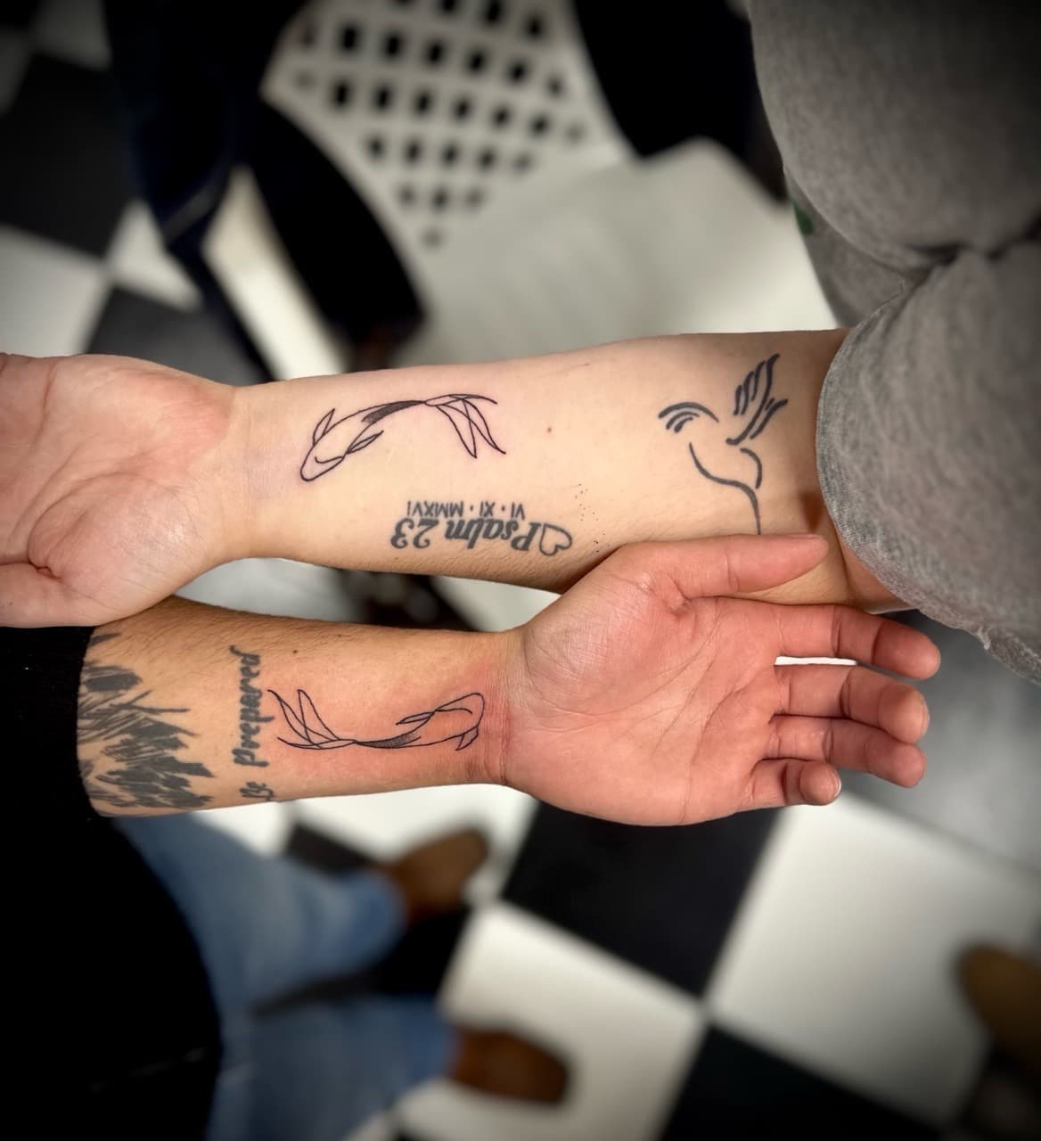 Fine Line + Minimalist fish tattoo on Forearm by Jr on TattMe