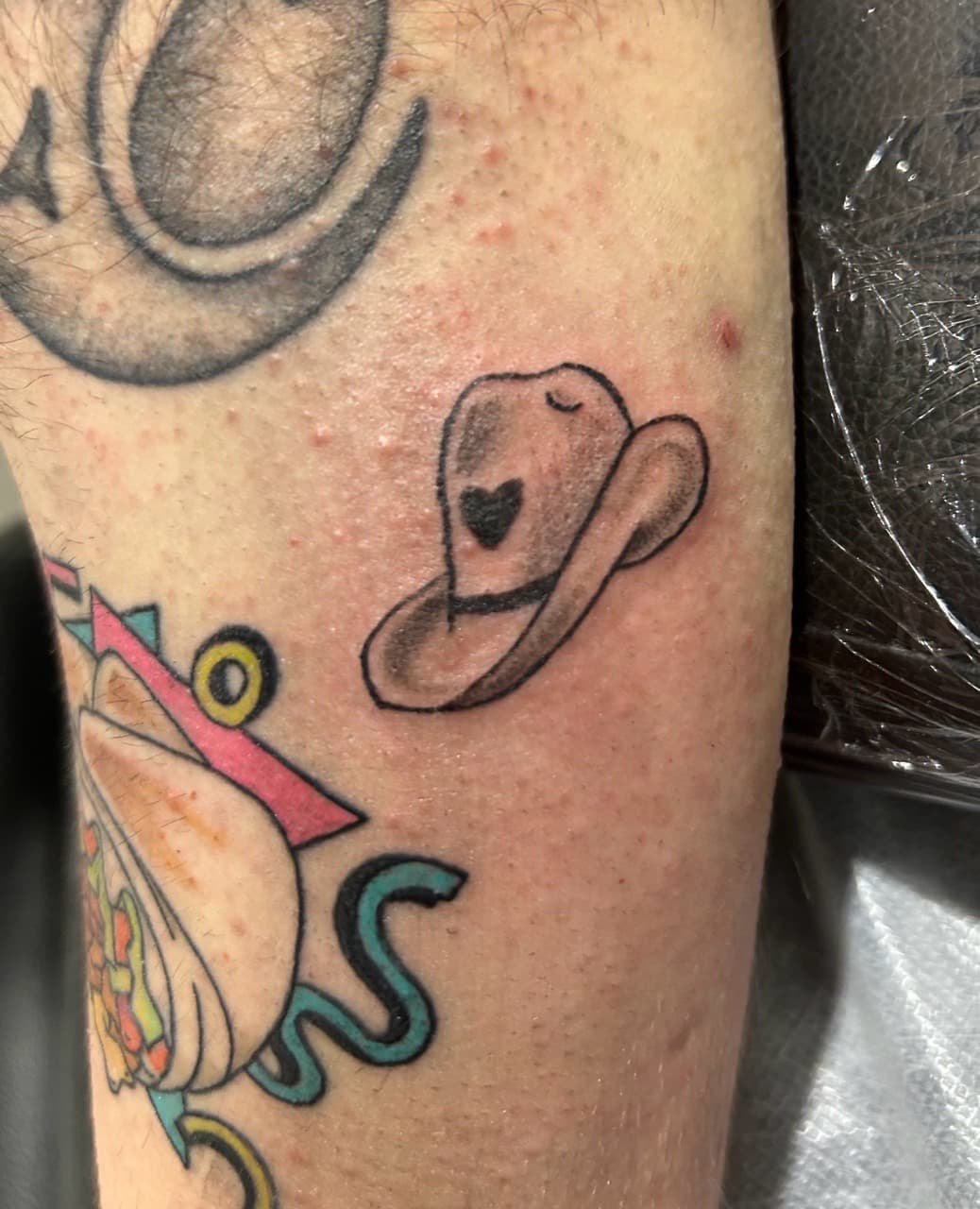 Fine Line + Black & Grey cowboy hat tattoo on Forearm by Amaizink_Tattoo on TattMe