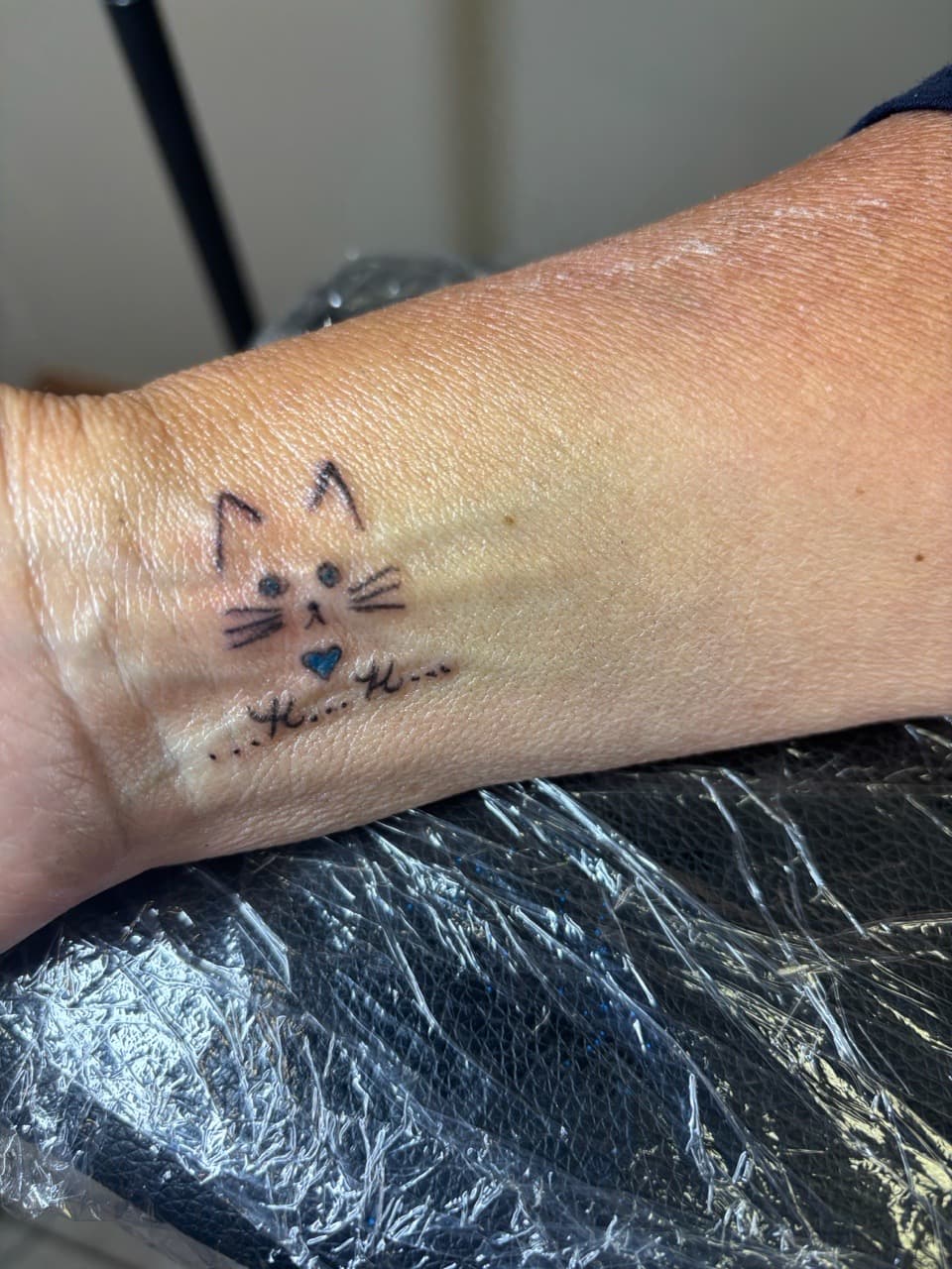 Fine Line + Minimalist cat tattoo on Wrist by Second_Chance_Tattoo_Studio on TattMe