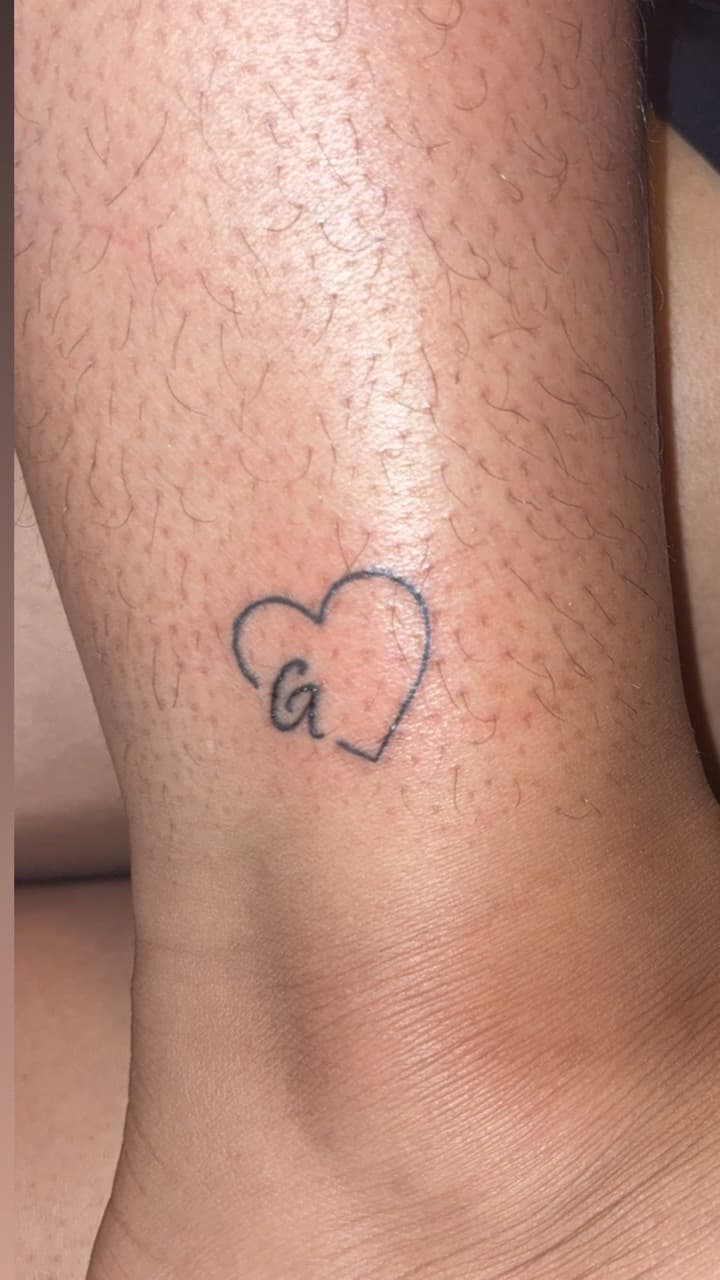Fine Line + Minimalist heart tattoo on Ankle by inky_wit_kiah on TattMe