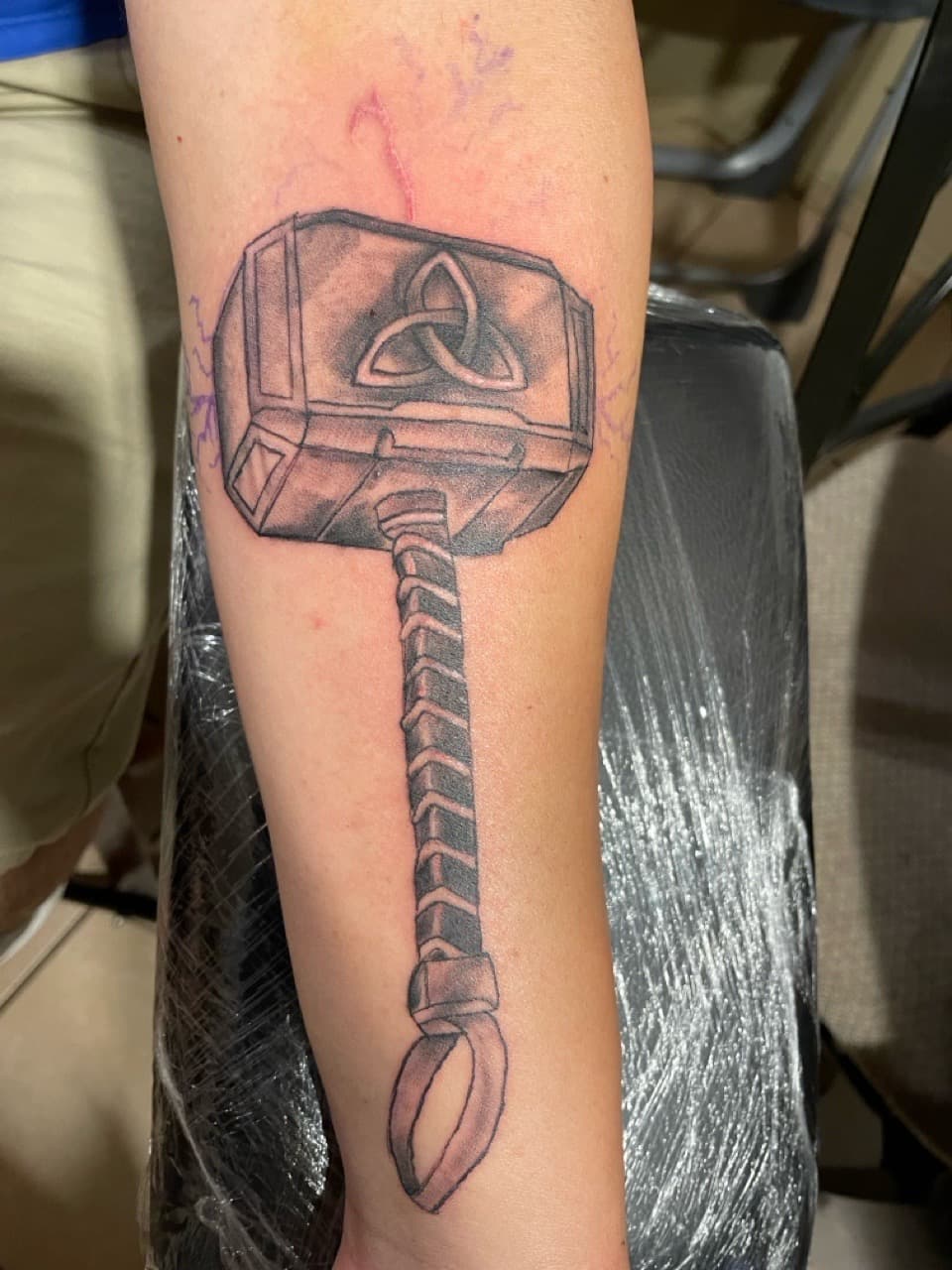 Black & Grey + Pop Culture hammer tattoo on Forearm by Tattoos_by_Ivan on TattMe