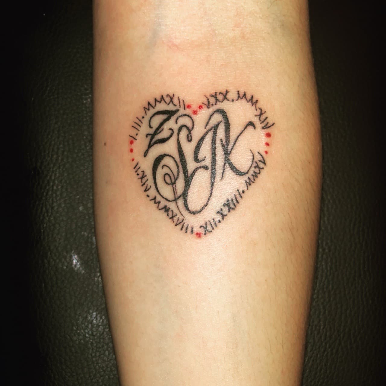 Lettering + Script heart tattoo on Forearm by Tattoos_by_Ivan on TattMe