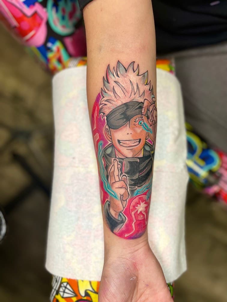 Anime + Color manga tattoo on Forearm by MillzyInk on TattMe