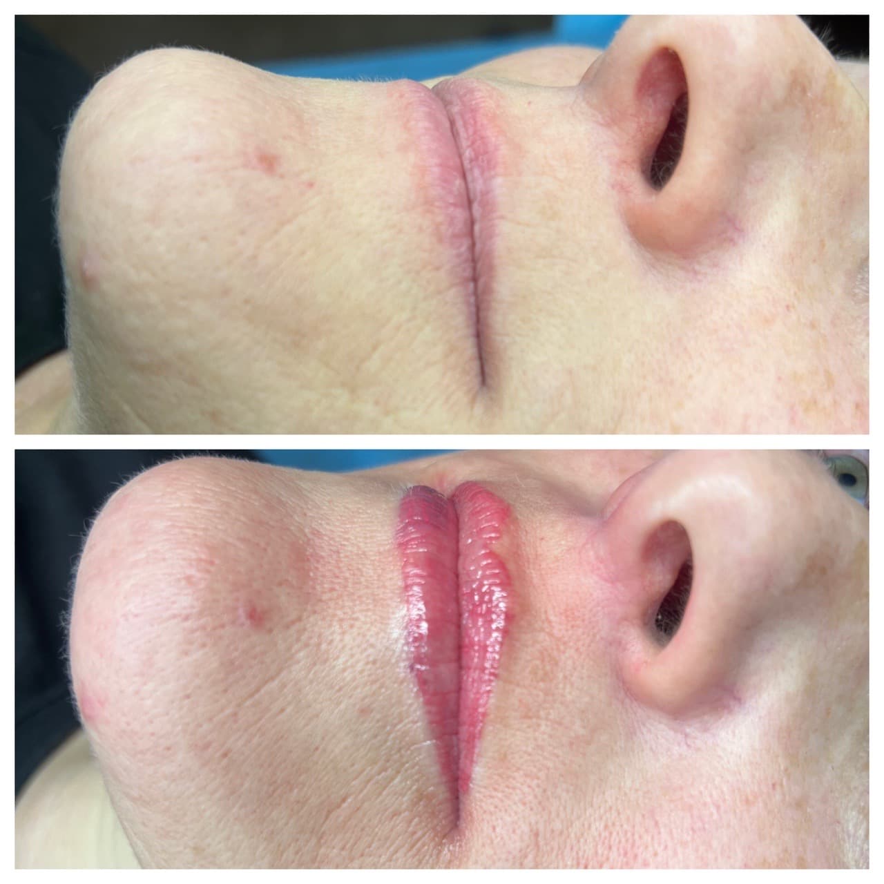 Cosmetic Tattoos + Color lips tattoo on Face by Versa_PMU on TattMe