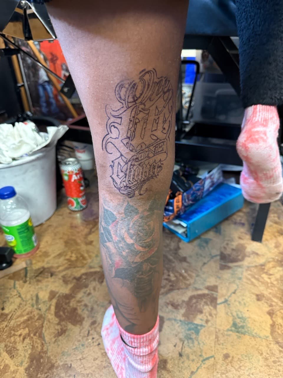 Lettering + Script roses tattoo on Forearm by Chris_Brooks on TattMe