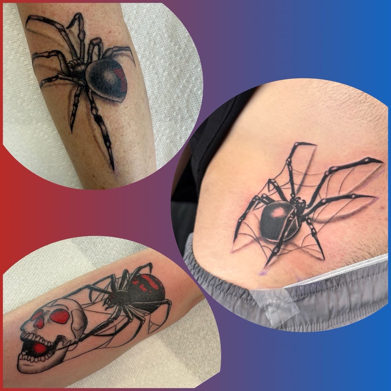 Black & Grey + Color spider tattoo on Forearm by Matt_Mason_Tattoos on TattMe