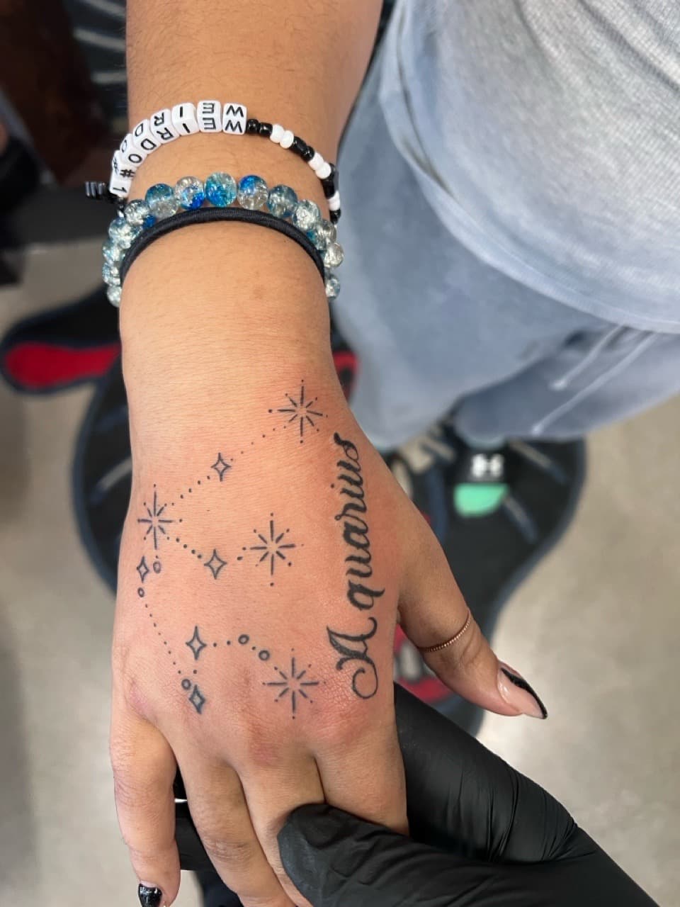 Fine Line + Dot-work constellation tattoo on Hand by Matt_Mason_Tattoos on TattMe