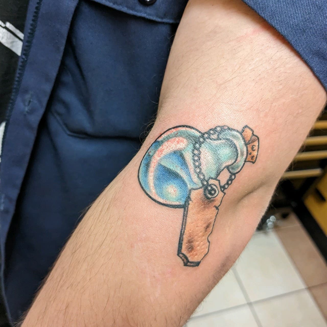 Color + New School potion tattoo on Upper Arm by affiliatedtattoofamily on TattMe