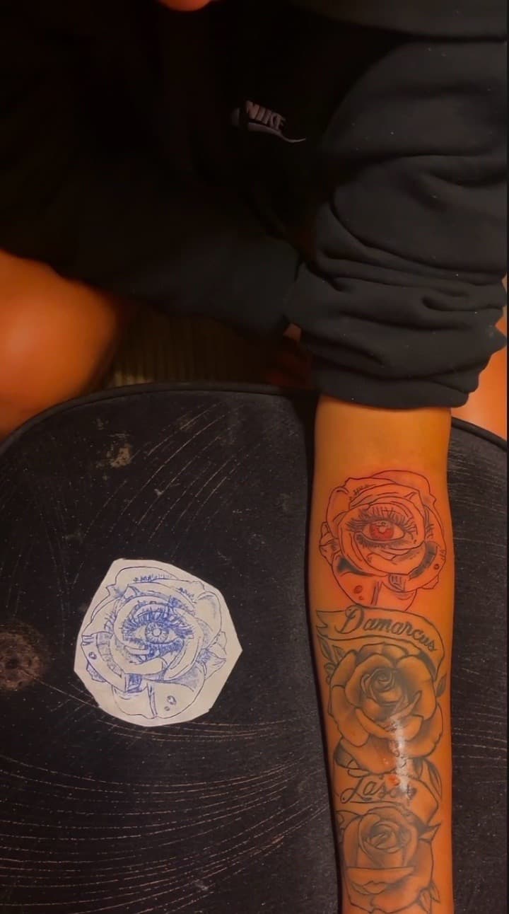 Black & Grey + Floral roses tattoo on Forearm by BreezyInk on TattMe