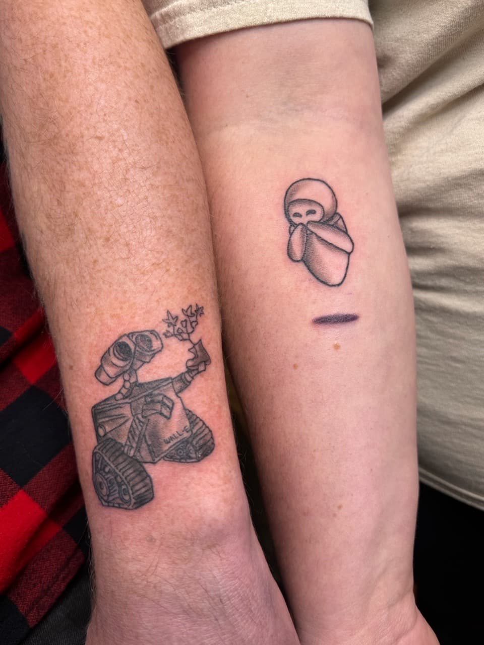 Fine Line + Black & Grey wall-e tattoo on Forearm by KRUZ_TATTOOS on TattMe
