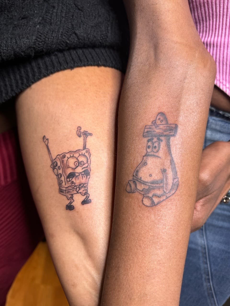 Cartoon + Pop Culture spongebob tattoo on Forearm by KRUZ_TATTOOS on TattMe