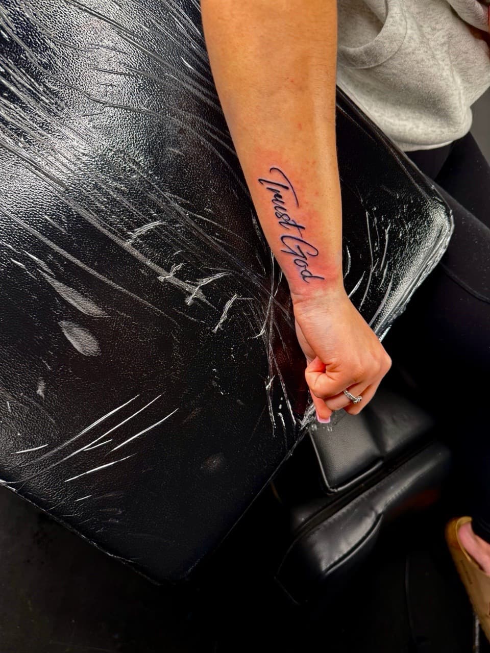 Script + Lettering quote tattoo on Forearm by JST on TattMe