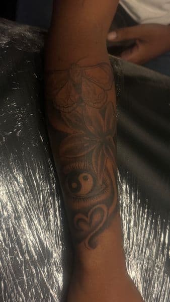 Black & Grey + Illustrative moth tattoo on Forearm by osoinks on TattMe