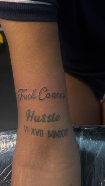 Lettering + Script lettering tattoo on Forearm by osoinks on TattMe
