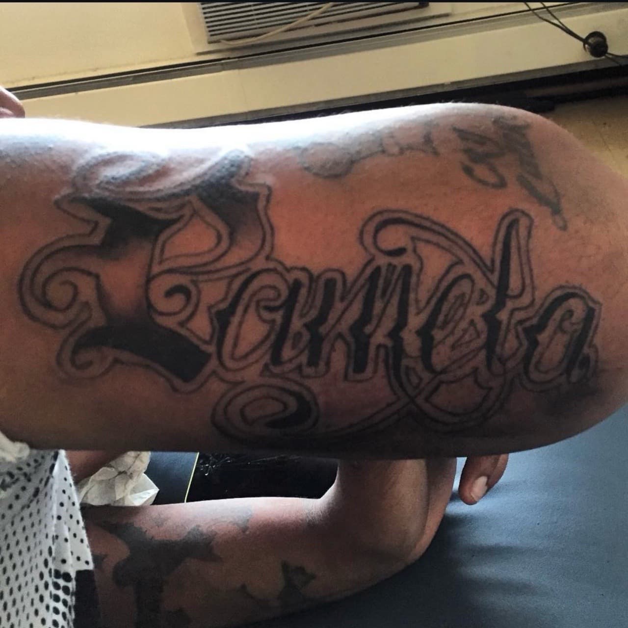 Lettering + Script word tattoo on Upper Arm by Art_by_Prynce on TattMe