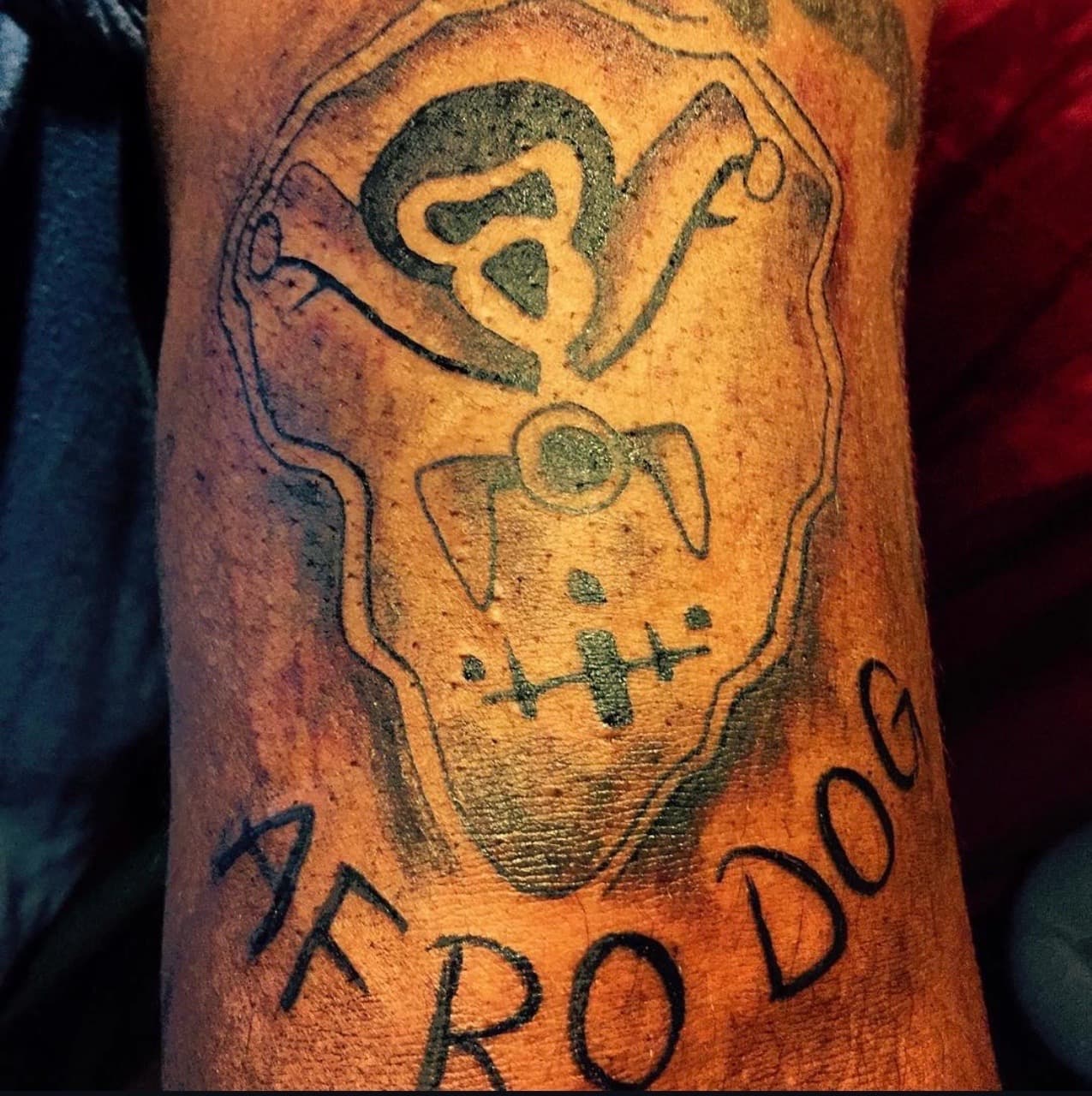 Black-work + Lettering figure tattoo on Upper Arm by Art_by_Prynce on TattMe