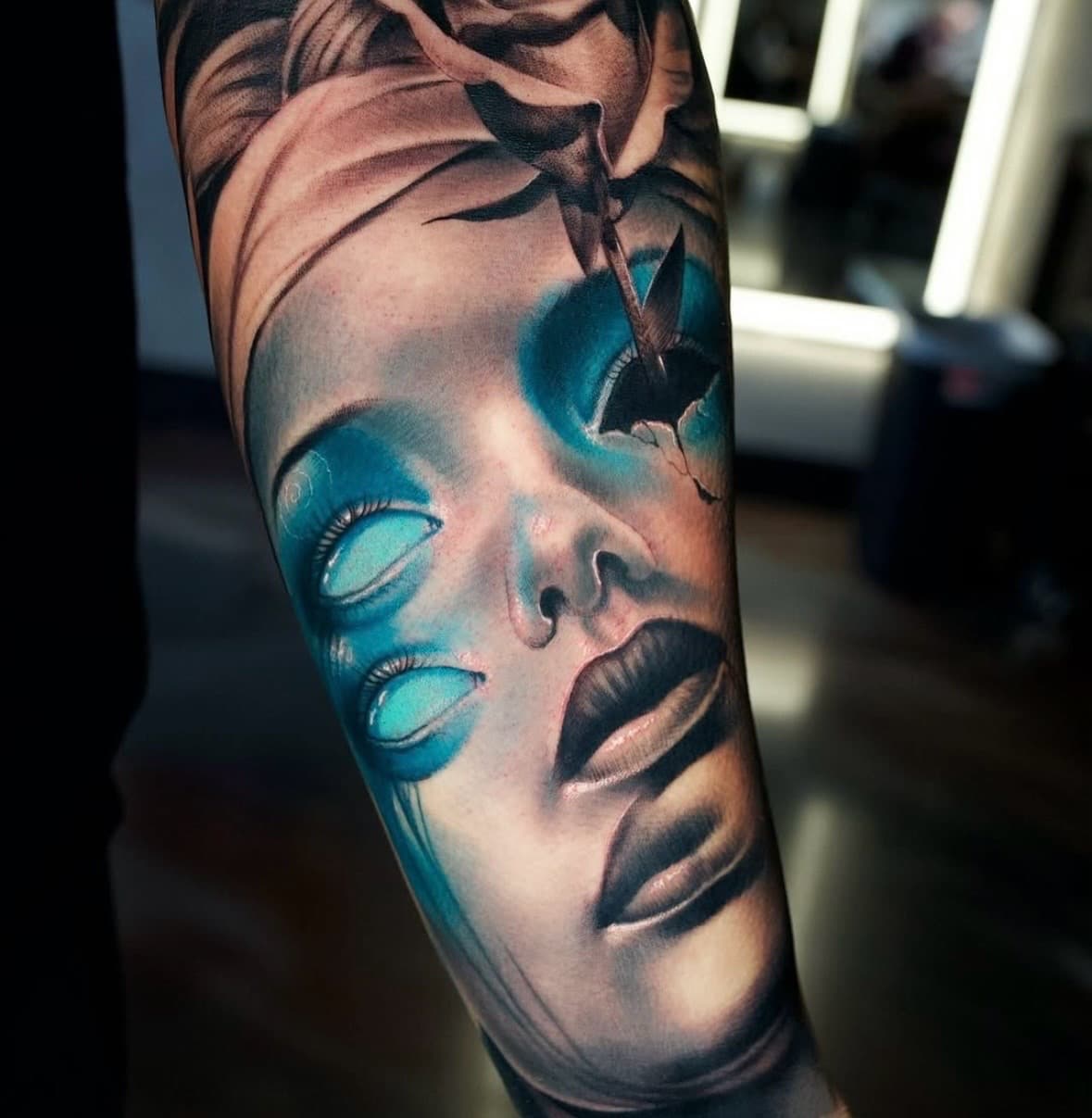 Realism + Black & Grey woman tattoo on Forearm by Tattoosbyjm on TattMe