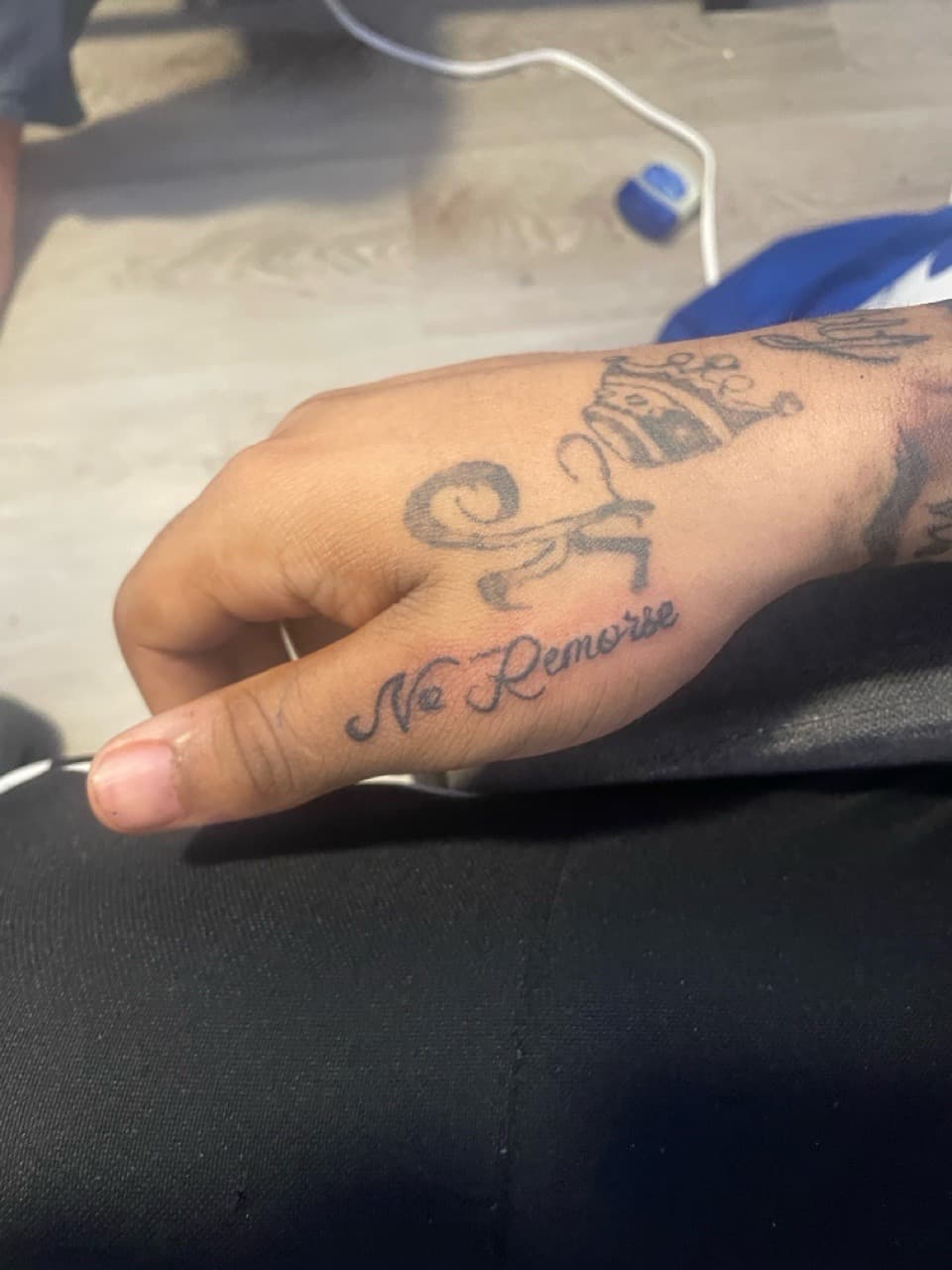 Lettering + Script crown tattoo on Hand by Inkbykey on TattMe