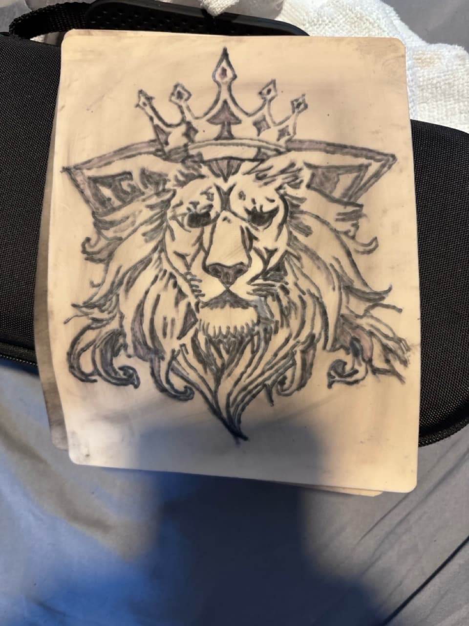 Black-work + Illustrative lion tattoo by Blessed_Hands_INK on TattMe