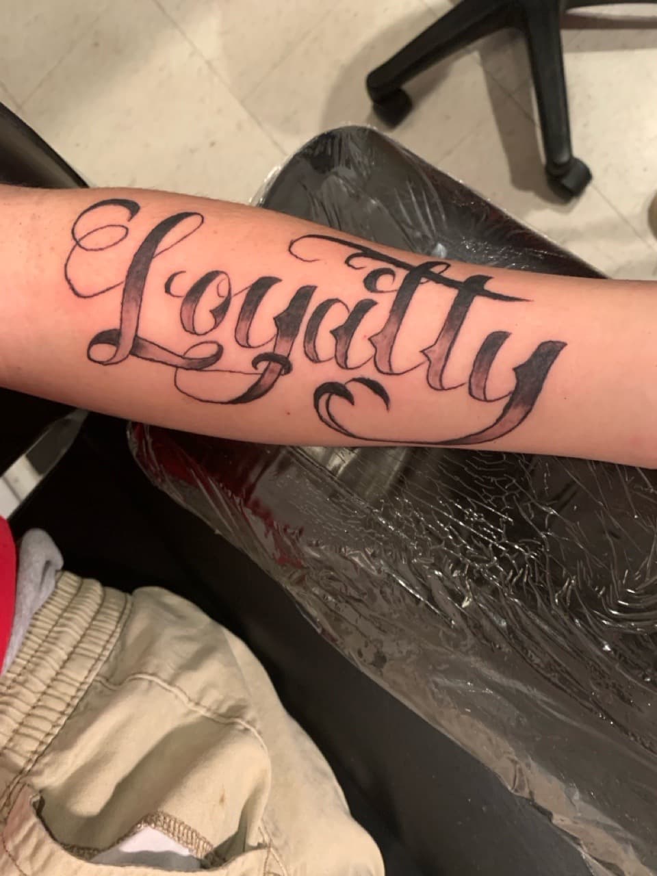 Lettering + Script loyalty tattoo on Forearm by hippie.Inkster on TattMe
