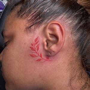 Fine Line + Floral plant tattoo on Face by hippie.Inkster on TattMe