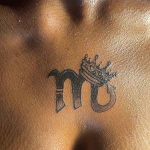 Black-work + Lettering letters tattoo on Chest by hippie.Inkster on TattMe
