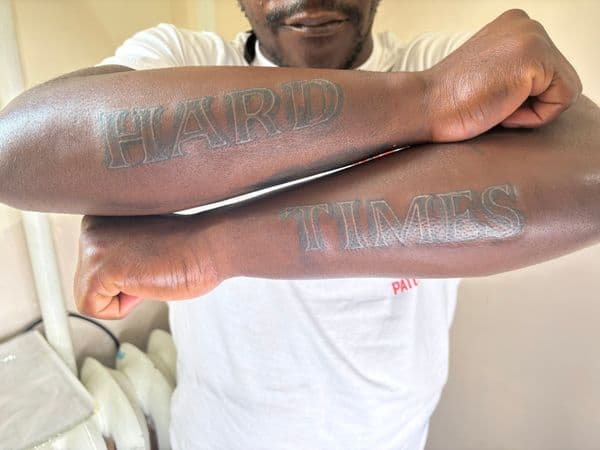 Lettering + Typography hard tattoo on Forearm by hippie.Inkster on TattMe