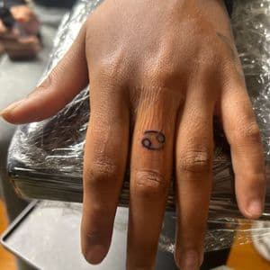 Fine Line + Minimalist zodiac tattoo on Fingers by hippie.Inkster on TattMe