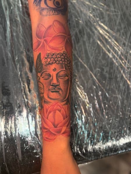 Realism + Color buddha tattoo on Forearm by Tattoos_by_Dalton on TattMe