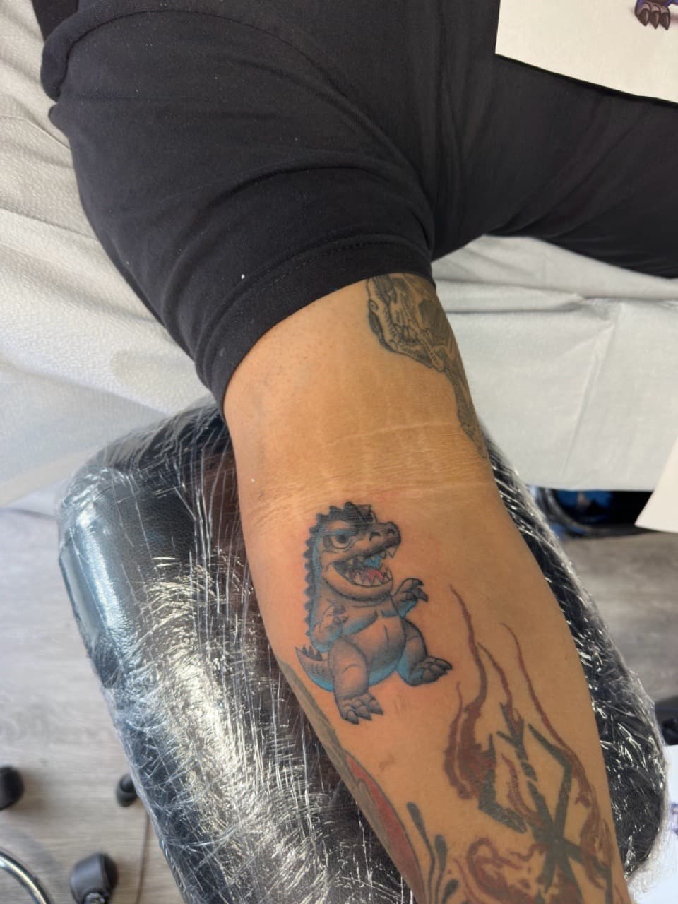 Cartoon + Pop Culture godzilla tattoo on Forearm by Inkbyj on TattMe