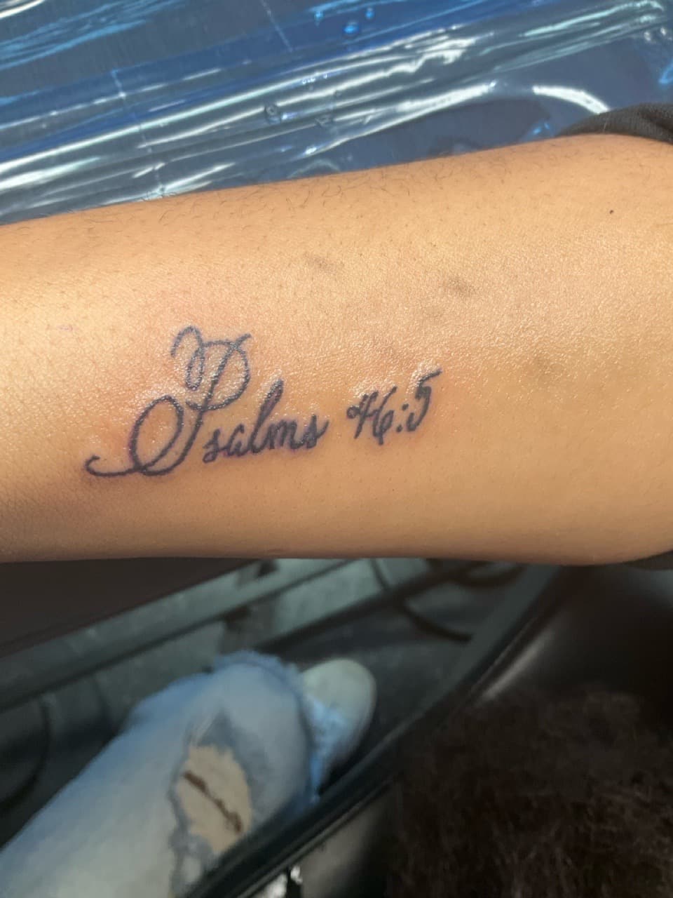 Lettering + Script psalms tattoo on Forearm by InkedByKellz on TattMe