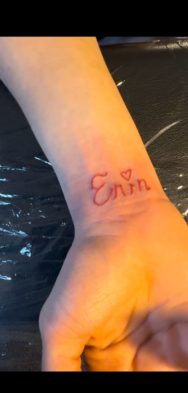 Lettering + Script name tattoo on Wrist by TheTattooKennel on TattMe