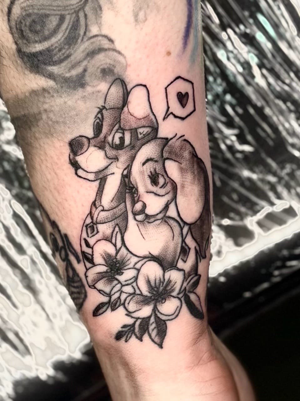 Black & Grey + Pop Culture dogs tattoo on Wrist by Arttrigga on TattMe