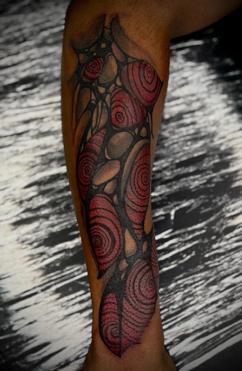 Abstract + Color abstract shapes tattoo on Forearm by Arttrigga on TattMe