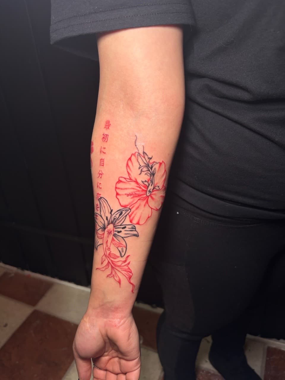 Floral + Color flowers tattoo on Forearm by inkedbyshyllc on TattMe