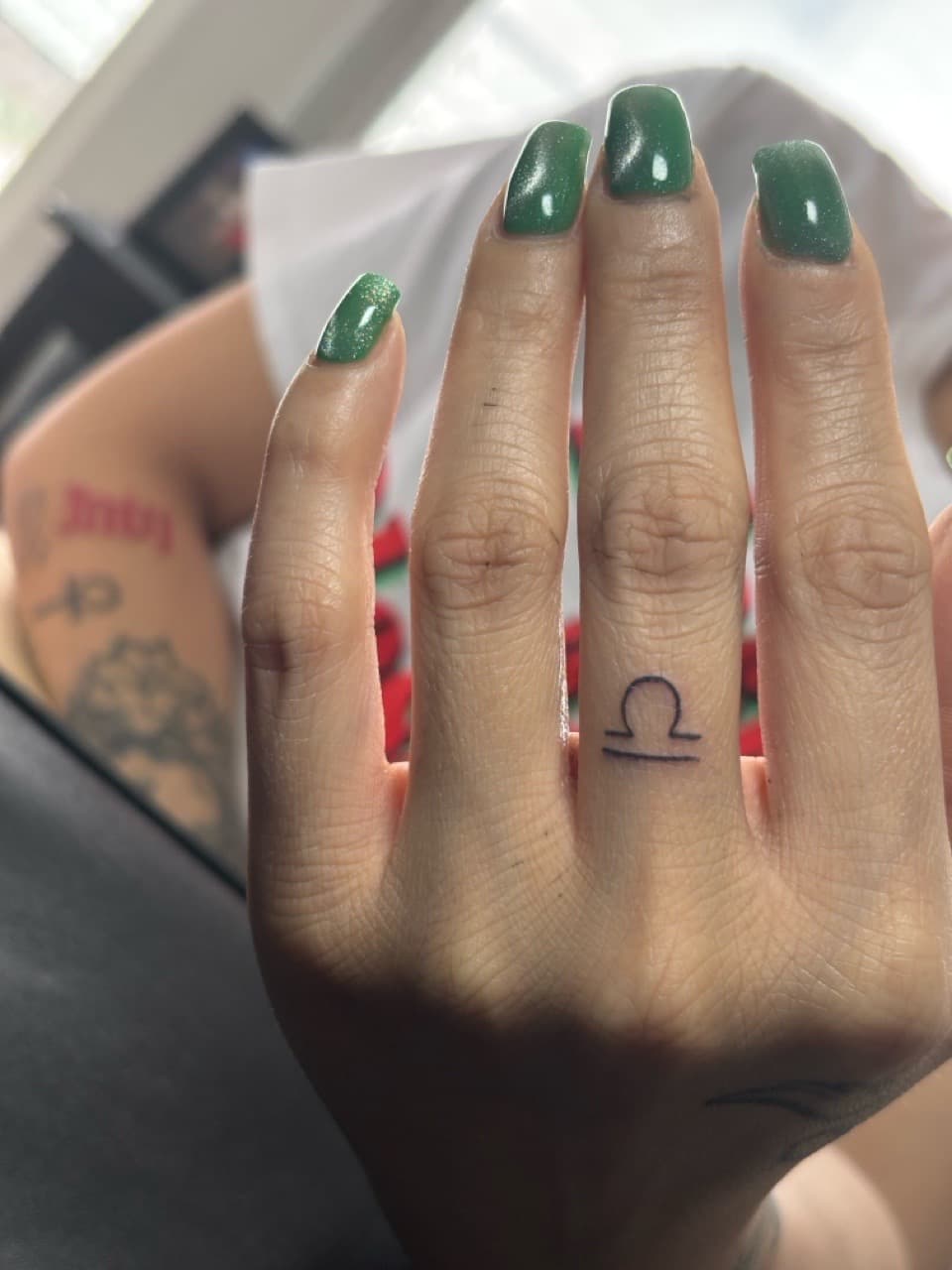 Fine Line + Minimalist libra tattoo on Fingers by inkedbyshyllc on TattMe
