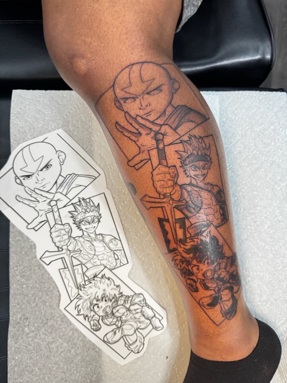 Anime + Pop Culture aang tattoo on Calf by Ink_by_Noble on TattMe