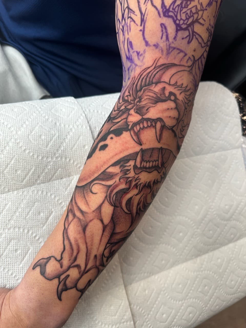 Black & Grey + Japanese creature tattoo on Forearm by Ink_by_Noble on TattMe