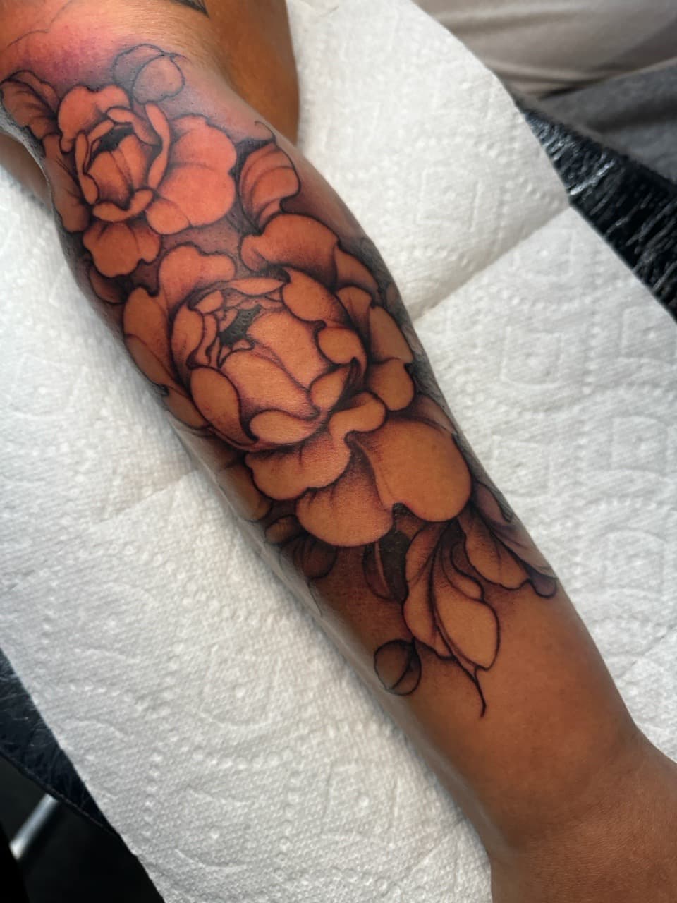 Floral + Illustrative flowers tattoo on Forearm by Ink_by_Noble on TattMe