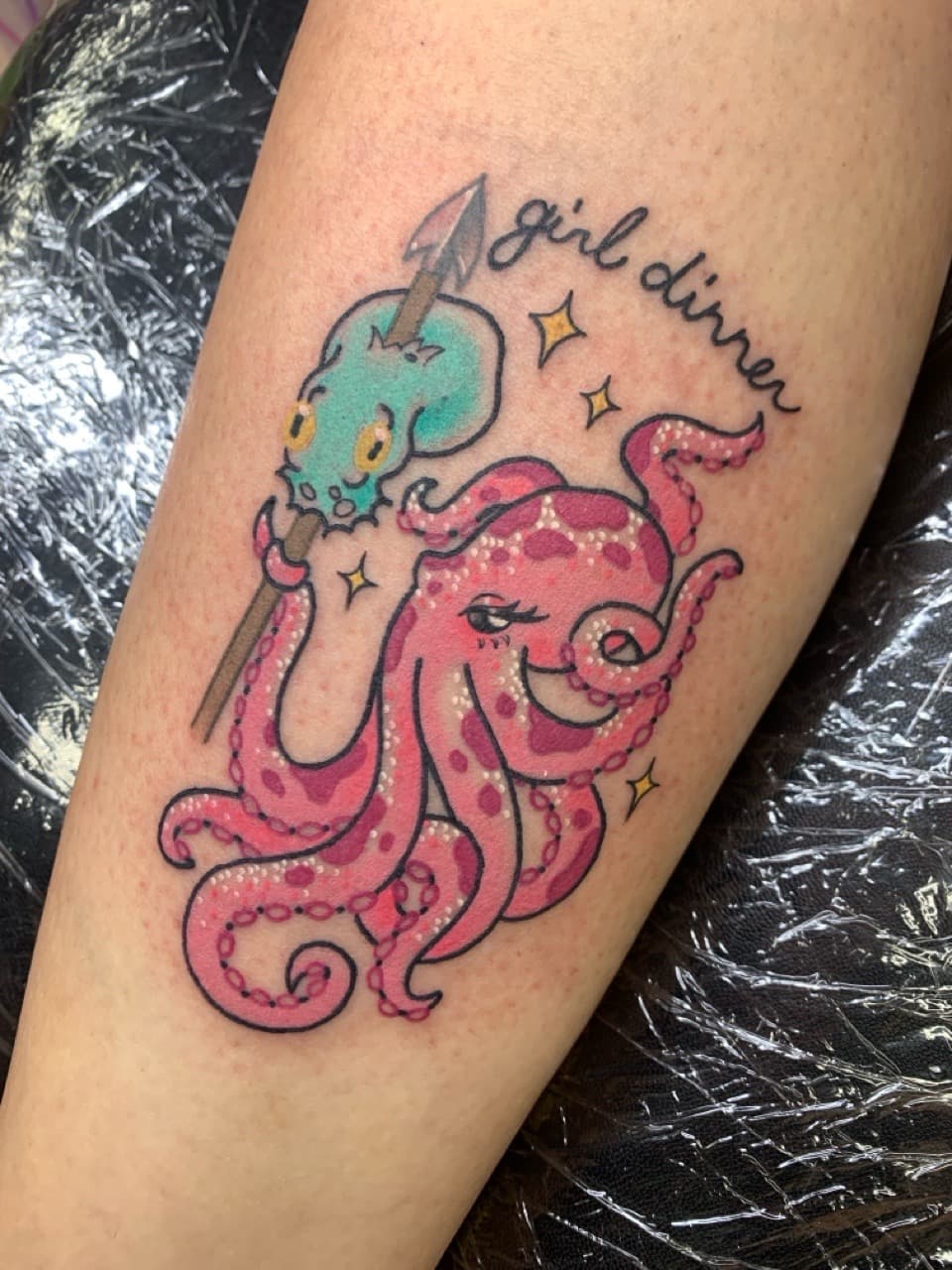 New School + Color octopus tattoo on Forearm by Mads_TwoTone_Roy on TattMe