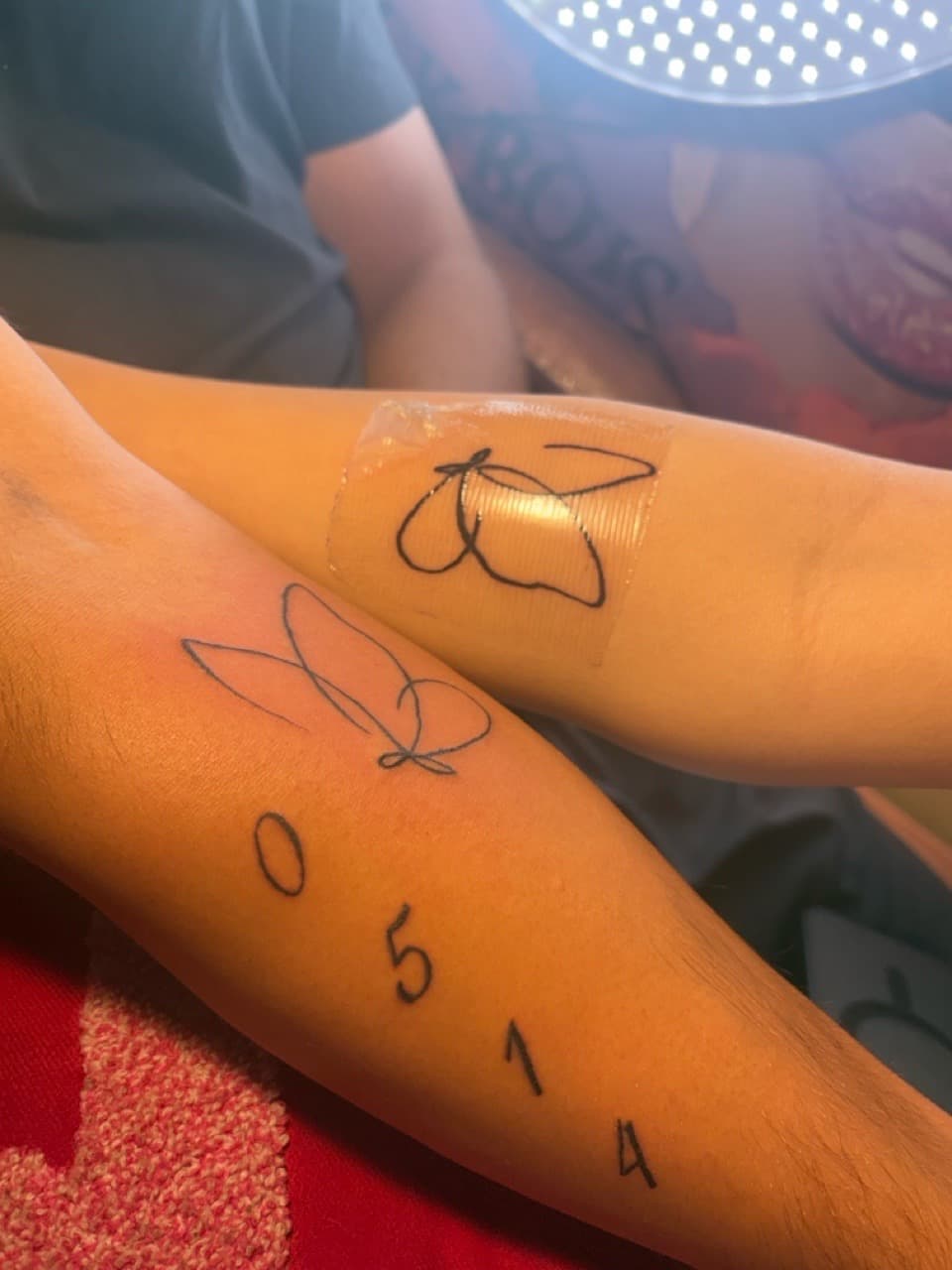 Fine Line + Minimalist butterfly tattoo on Forearm by Tattoos_Wit_ZaZa on TattMe